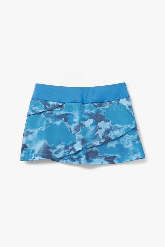 Fila Deuce Court Tiered Blue Skirts Womens - NZ 68942-HKRT